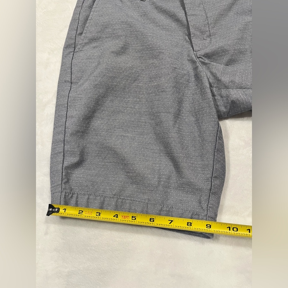 Marc Anthony Slim Fit Stretch Waist Gray Micro-Dot Chino Shorts - 32 - Picture 5 of 7